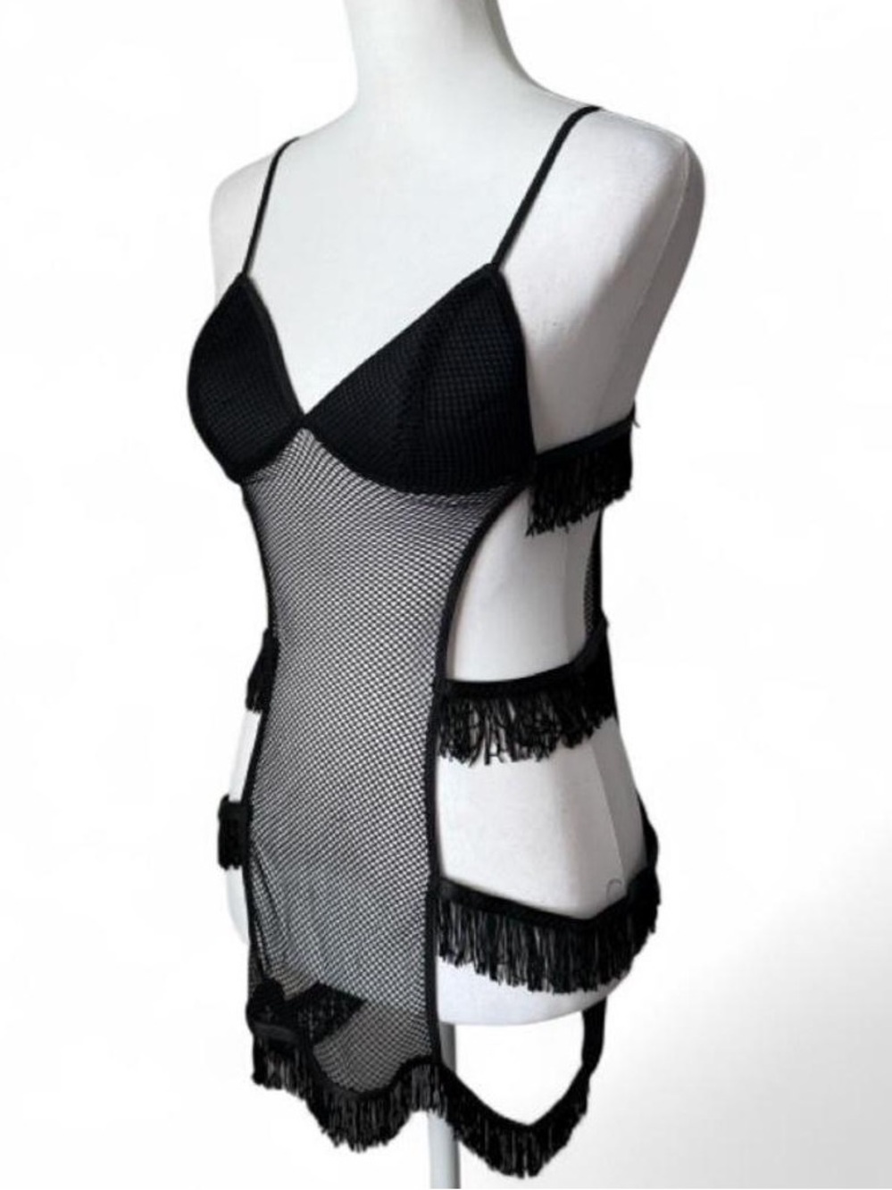 Escante Fishnet Fringe Lingerie